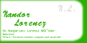 nandor lorencz business card